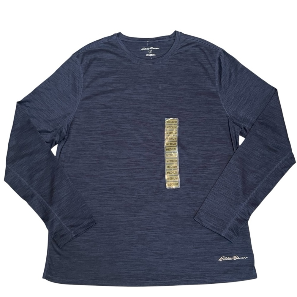 Eddie Bauer Long Sleeve Active Tee in Blue Size Medium New